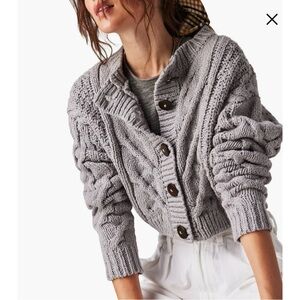 Free People Bonfire Cabke Knit Cardigan